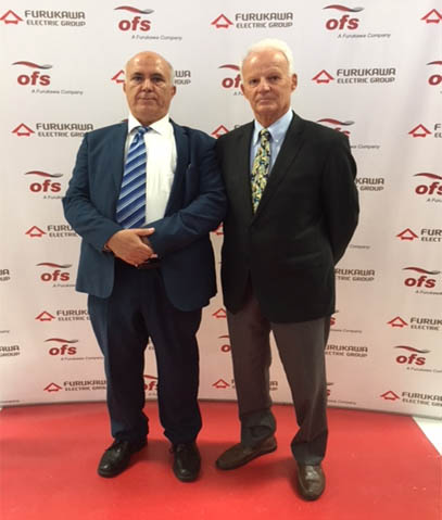 M.Peter Schultz et M.Khaouja Ahmed lors de l’inauguration de l’usine OFS de Tanger le 9 mai 2018. 